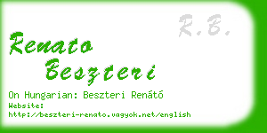 renato beszteri business card